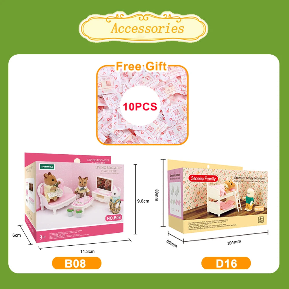 1:12 Poppenhuis Meubels Villa – Miniatuur Keuken- en Dinette Set