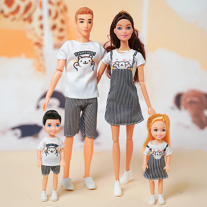 Barbie Familiepop Set – 4-delige Speelset voor Fantasierijk Spel