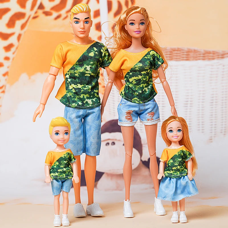 Barbie Familiepop Set – 4-delige Speelset voor Fantasierijk Spel