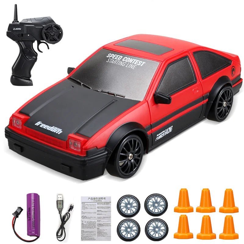 Mini RC Drift Auto – AE86 4WD Speelgoedracewagen met Afstandsbediening