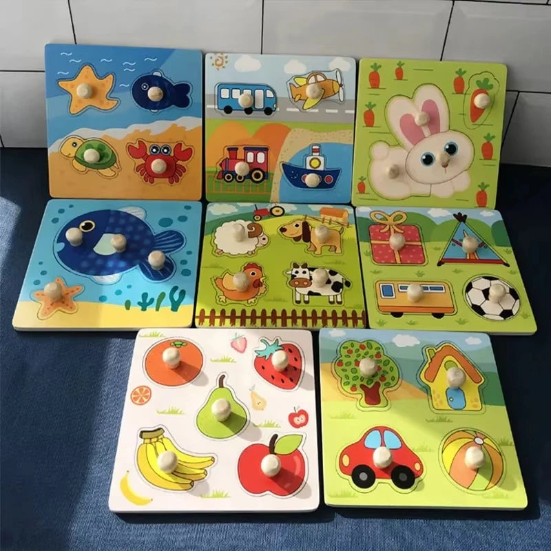 Montessori Houten Puzzel – Leren voor Baby’s & Peuters (1-4 jaar)