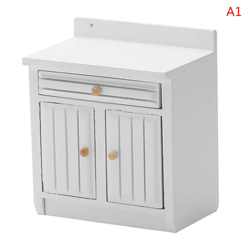 1:12 Miniatuur Poppenhuis Kast – Witte Keramische Meubelset