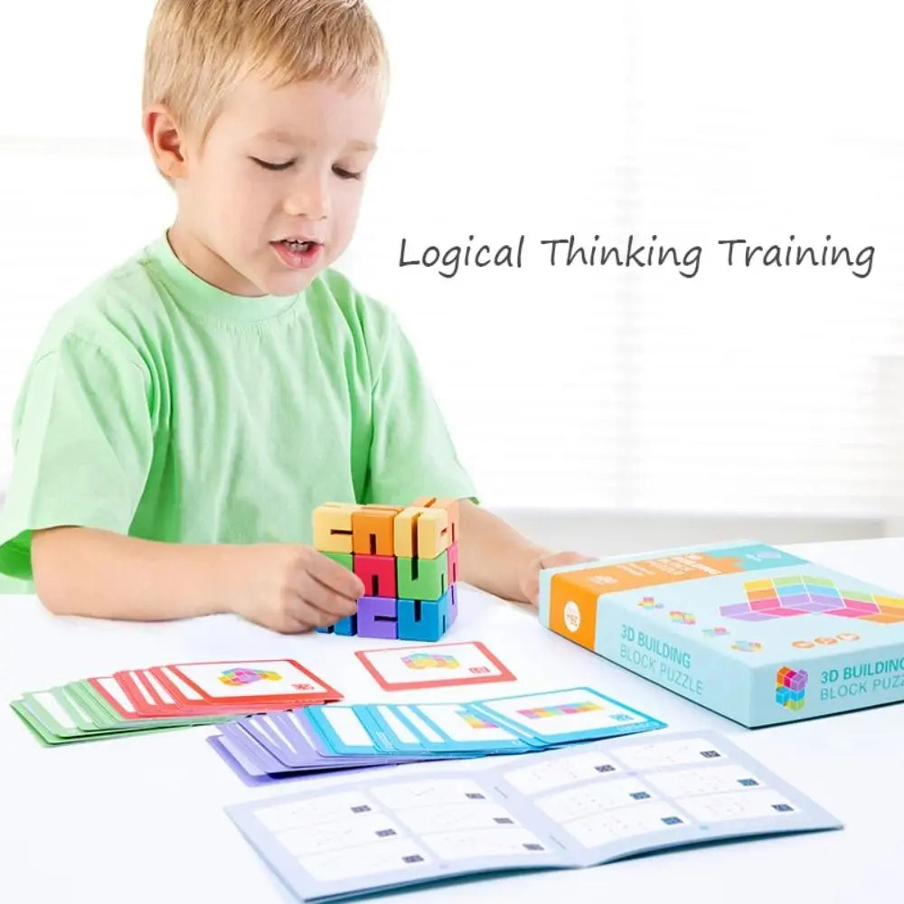 3D Houten Puzzel Blokken – Hersentraining Speelgoed Kinderen