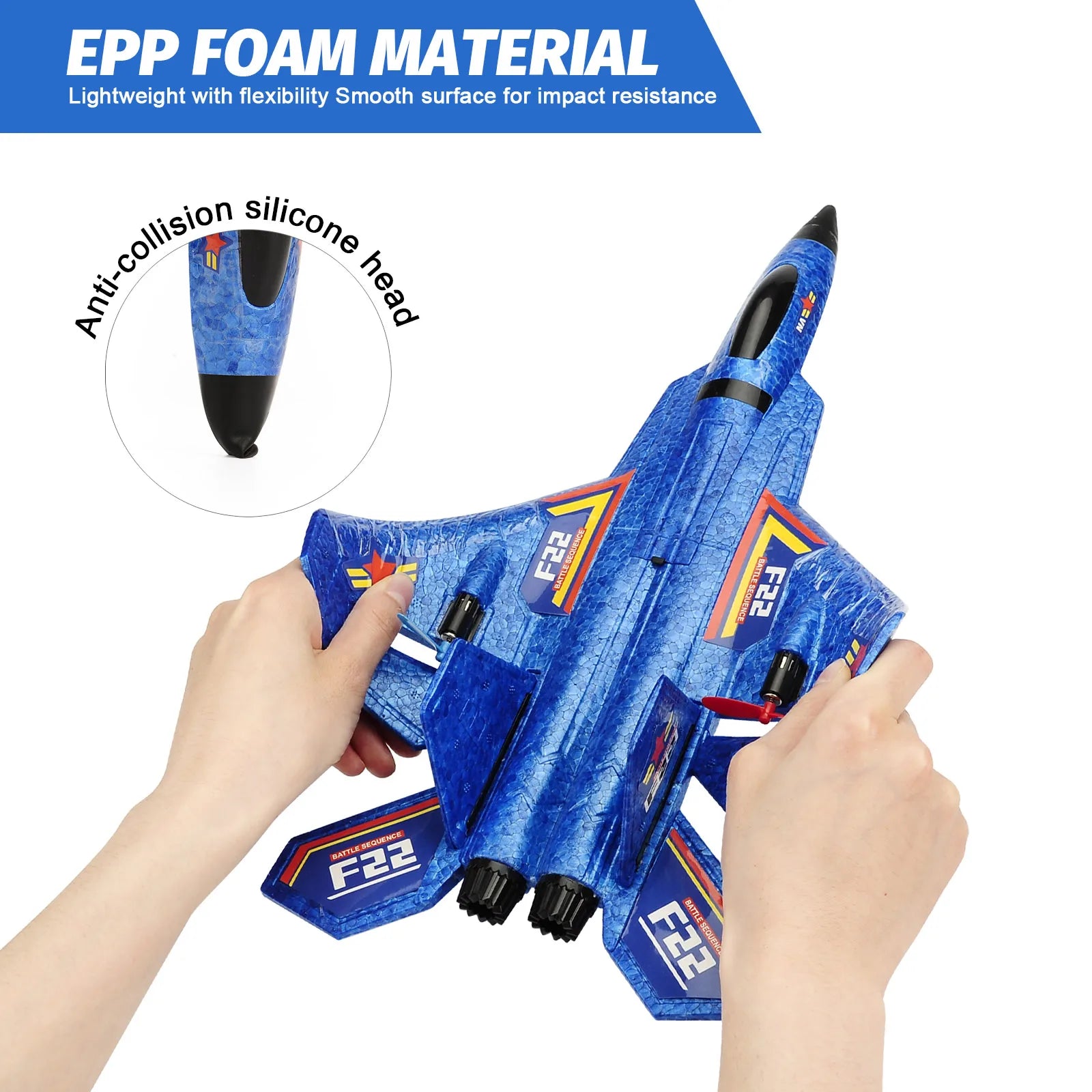 F22 RC Vliegtuig – Lichtgewicht Schuim Raptor met Afstandsbediening