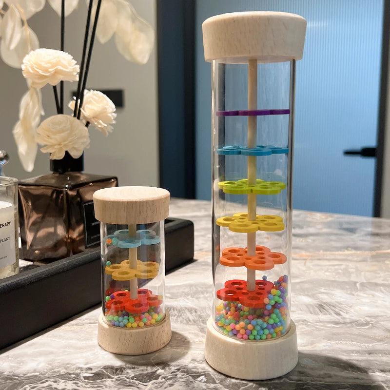 Montessori Regenstick Kind – Rainbow Zandloper Speelgoed (3+)