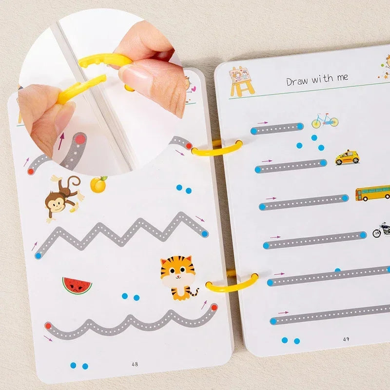 Montessori Pencontrole Tekenboek – 136 Pagina’s Educatief Schrijfplezier