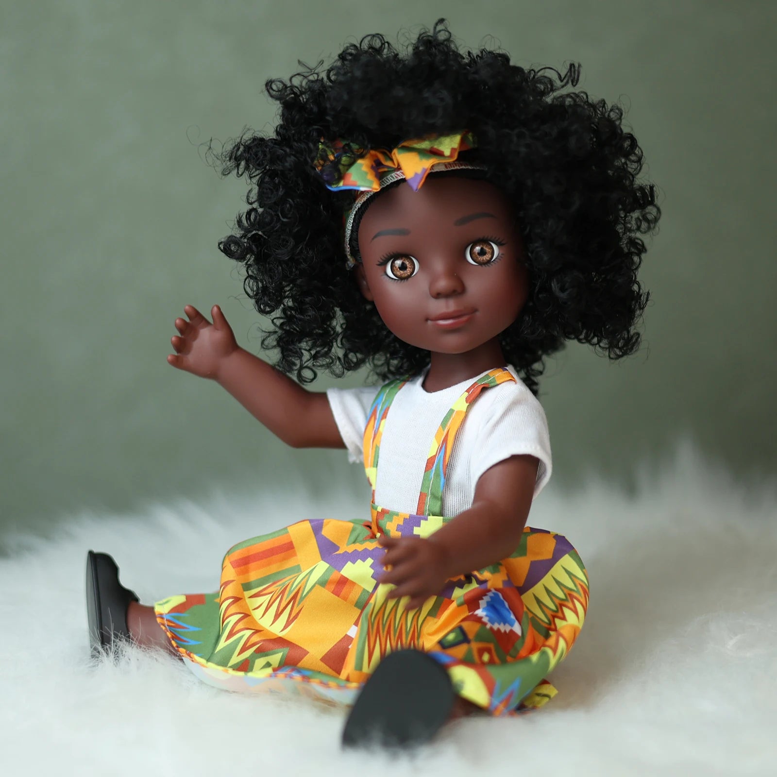 Afrikaanse Modepop 35 cm – Culturele Pop voor Creatief Spel
