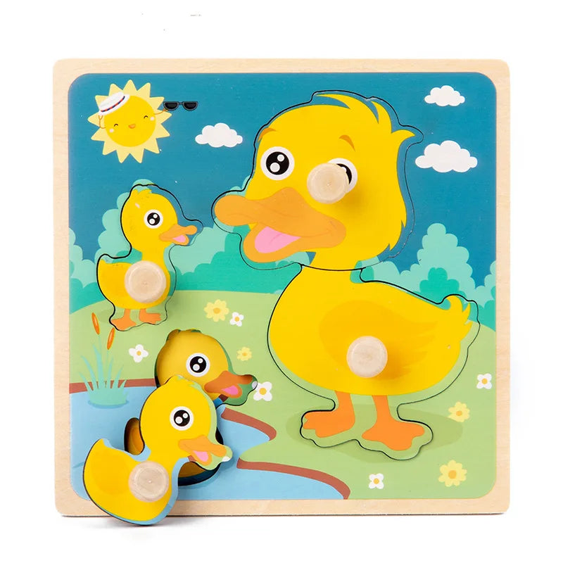 Montessori Houten Puzzel – Leren voor Baby’s & Peuters (1-4 jaar)