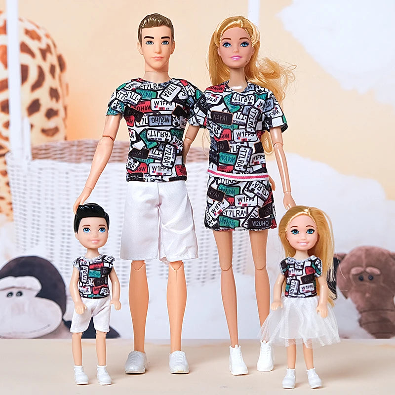 Barbie Familiepop Set – 4-delige Speelset voor Fantasierijk Spel