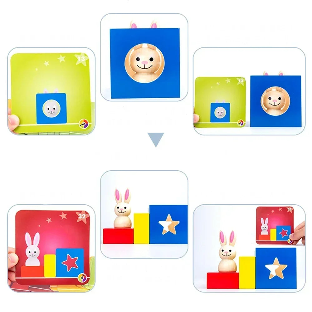 Houten Blokken Konijn – Rabbit Magic Box Educatief Speelgoed 0-6 Jaar