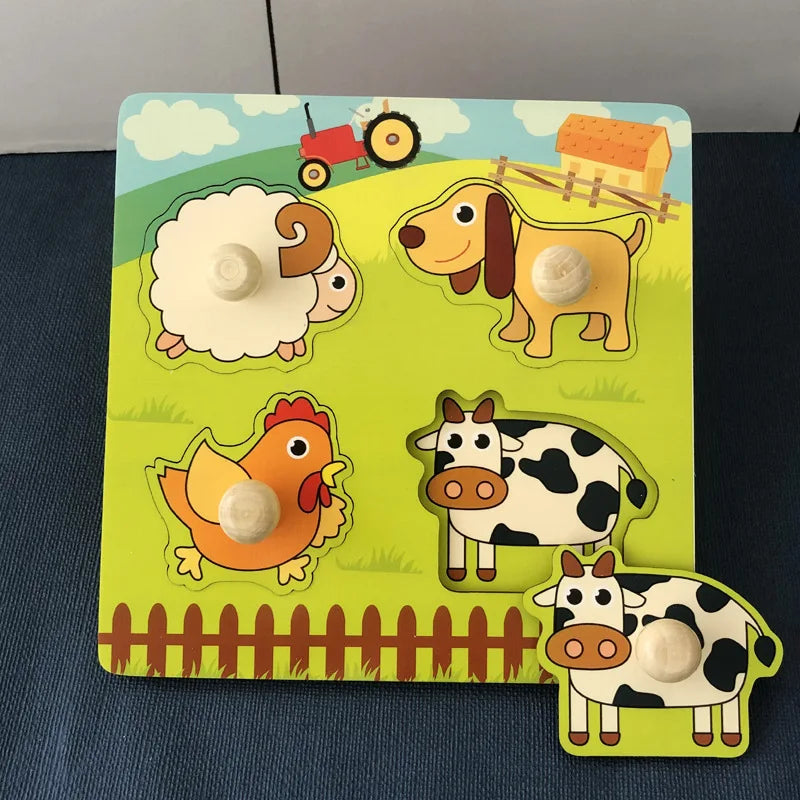 Houten Montessori Puzzel – Letters & Cijfers voor Kind (3-6 jaar)