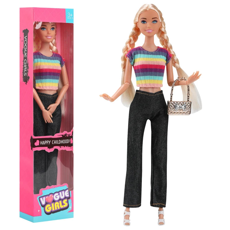 Modieuze Barbie Pop 30cm – Flexibele Speelpop met Outfit