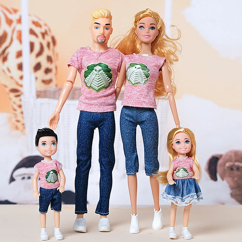 Barbie Familiepop Set – 4-delige Speelset voor Fantasierijk Spel