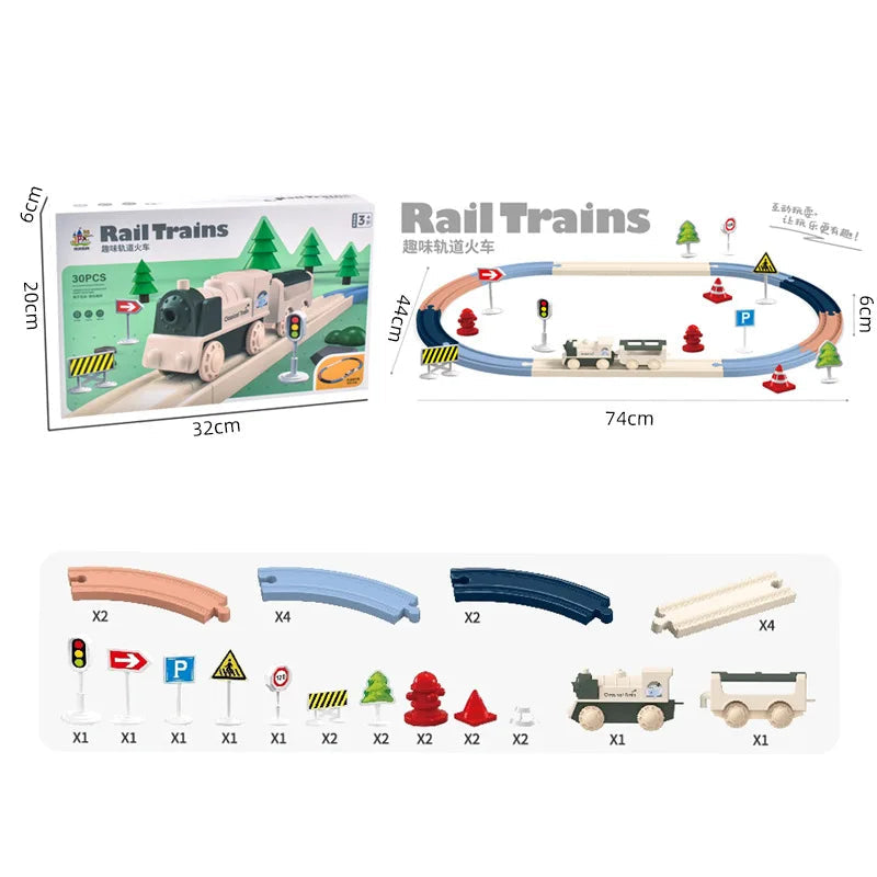 DIY Elektrische Treinwagon – Bouwset voor Kinderen met Rijdende Motor