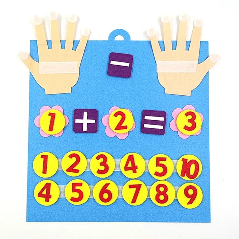 Montessori Vilt Vingerpoppen – Cijfers Leren & Tellen (0-6 Jaar)