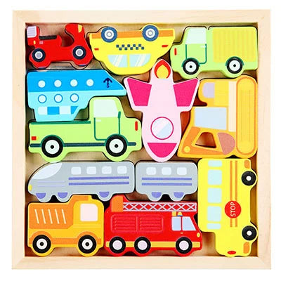 Montessori 3D Tangram – Houten Puzzel voor Kinderen van 3-6 Jaar