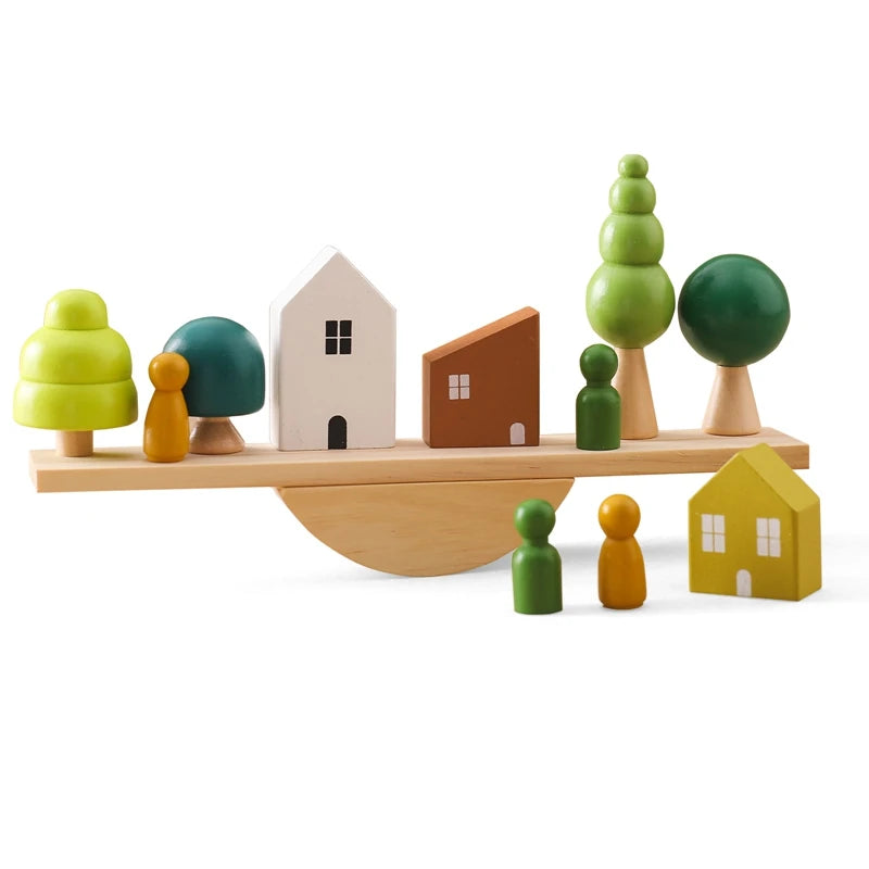 Montessori Zintuiglijk Stapelspeelgoed – Houten Baby Speelgoed (0-3 jaar)