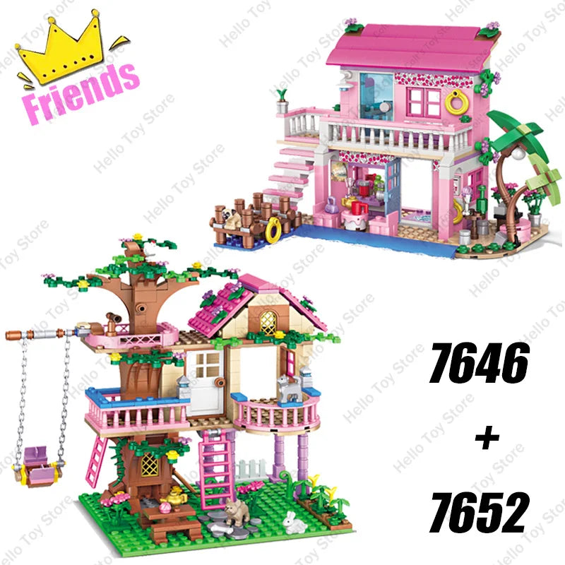 Boomhut Villa Kasteel Bouwset – 504-delig Speelgoed voor Meisjes (6+)