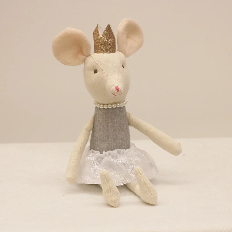 Schattige Knuffel Muis Familie – Pluche Poppen voor Poppenhuis 3+