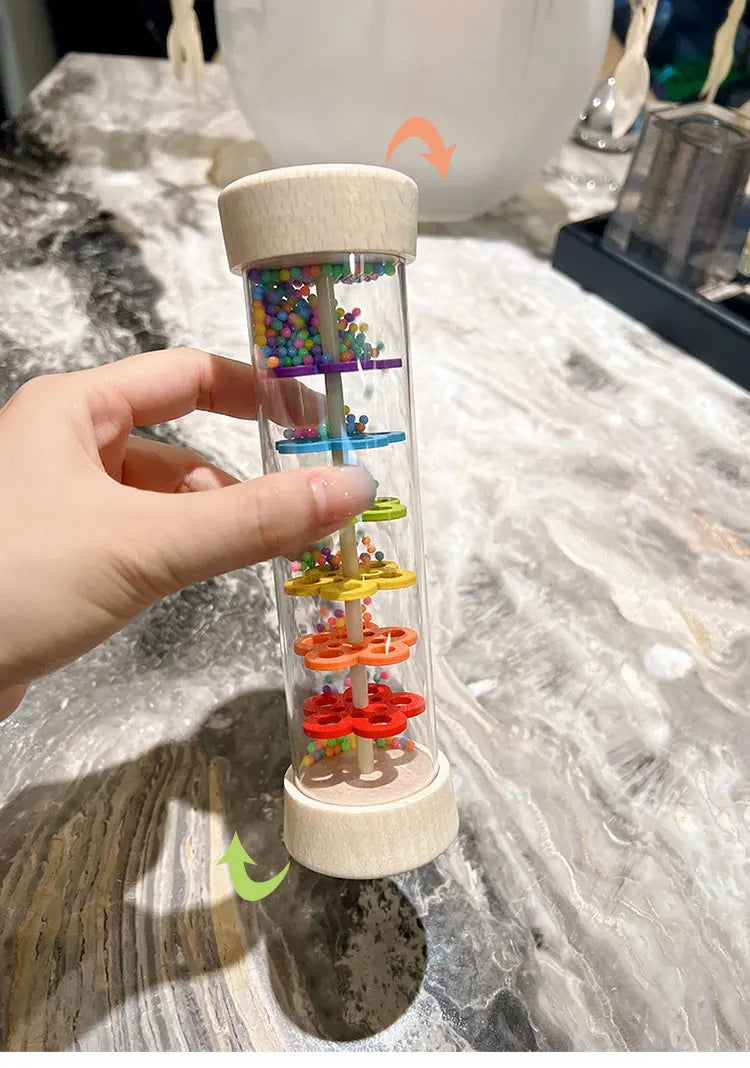 Montessori Regenstick Kind – Rainbow Zandloper Speelgoed (3+)