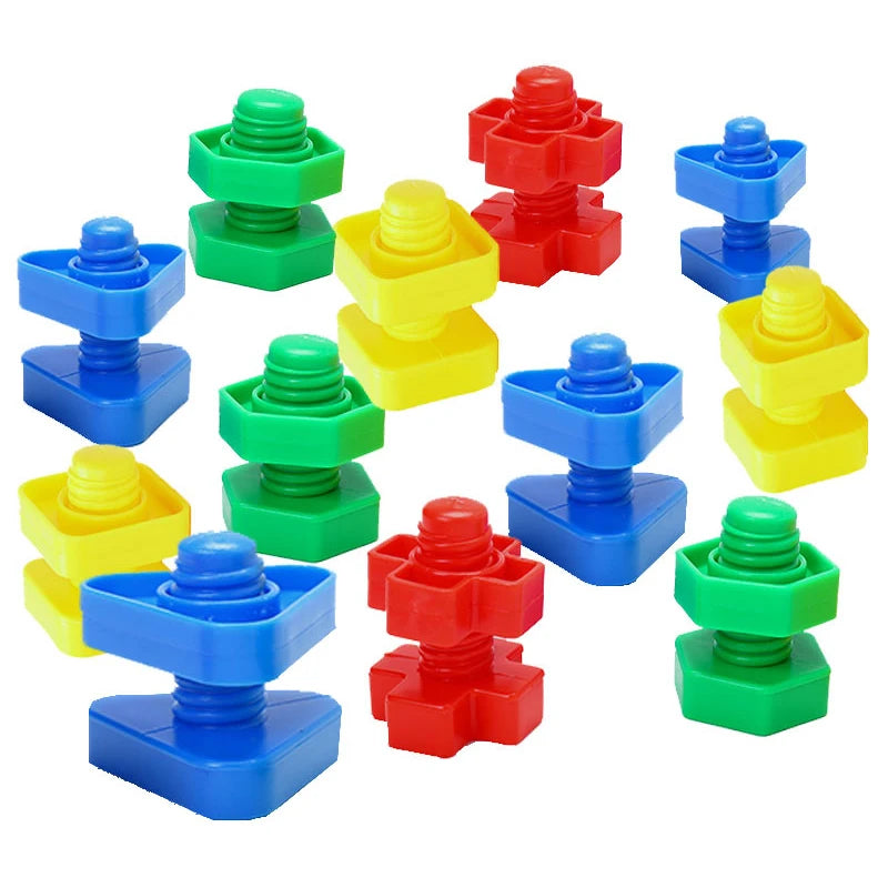 Bouwset met Plastic Moeren en Bouten – Educatief Constructiespeelgoed
