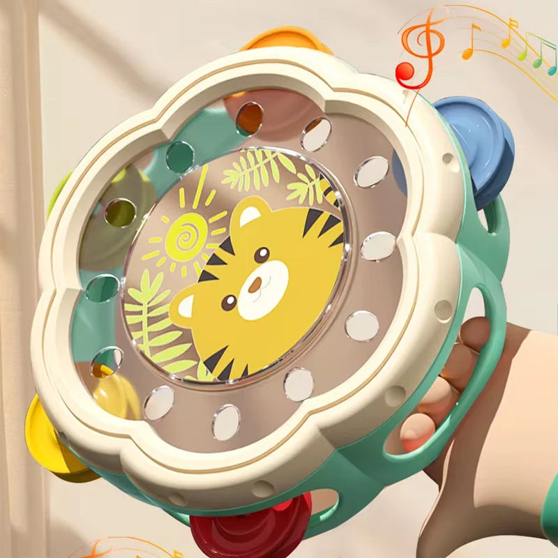 Montessori Handtrommel Baby – Muzikale Rammelaar (0-3 jaar)