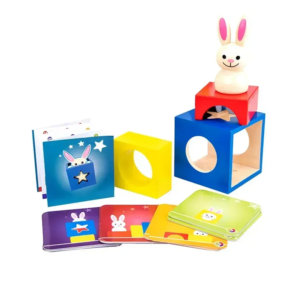 Houten Blokken Konijn – Rabbit Magic Box Educatief Speelgoed 0-6 Jaar
