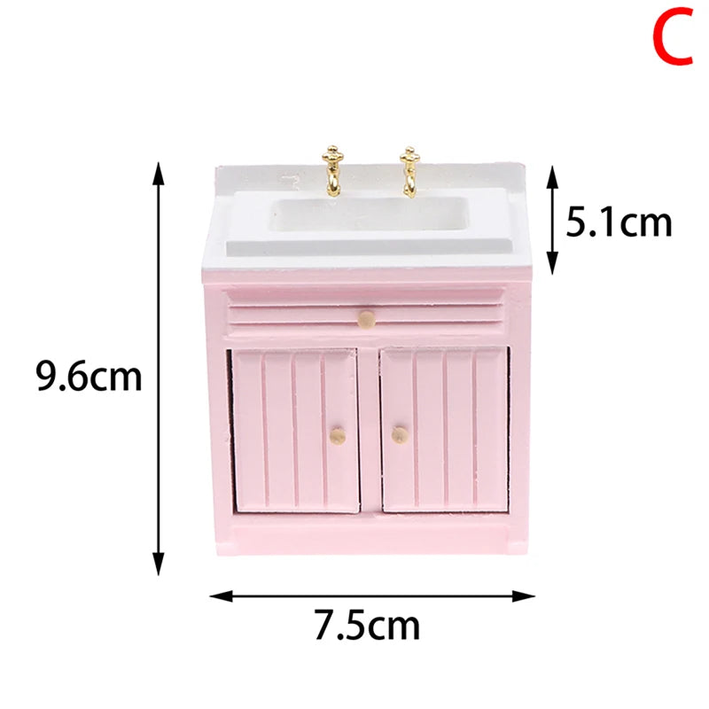 1:12 Miniatuur Poppenhuis Kast – Witte Keramische Meubelset