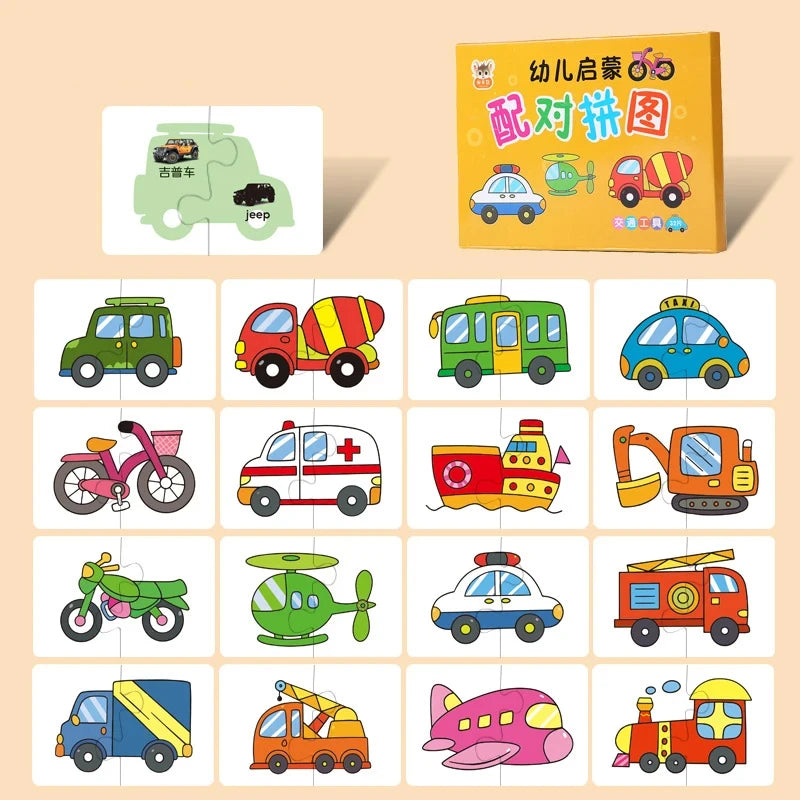 Dierenpuzzels voor Peuters – Montessori Speelgoed (1-2 jaar)