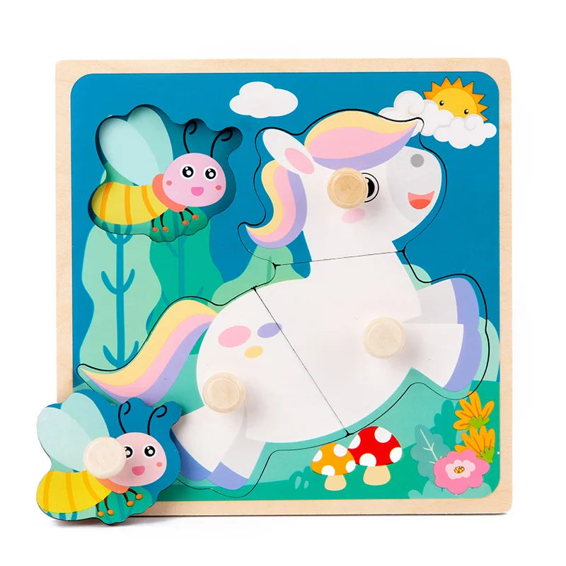 Montessori Houten Puzzel – Leren voor Baby’s & Peuters (1-4 jaar)
