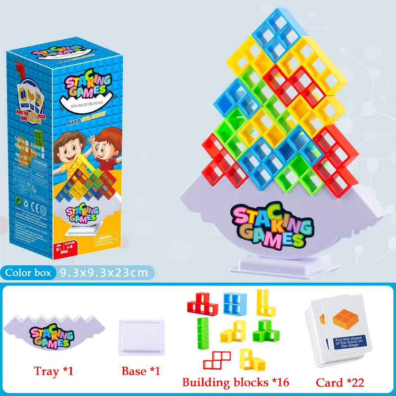 Tetra Tower Balanceer Spel – 48 Stuks Bouwstenen (14+ jaar)