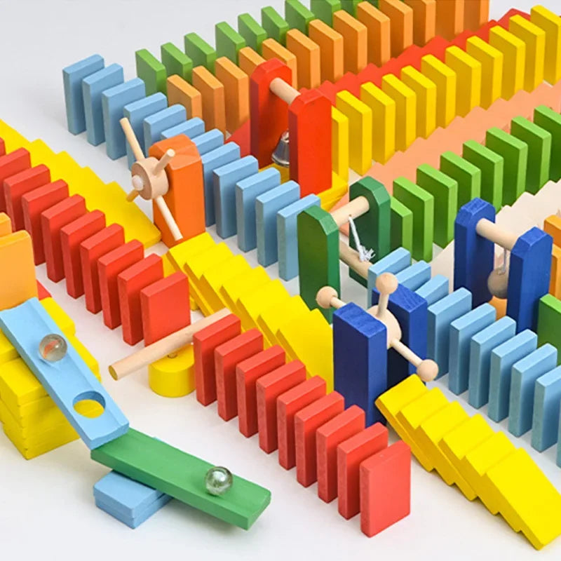 Regenboog Houten Domino Speelgoed – Educatief Kleurenplezier (4+ Jaar)