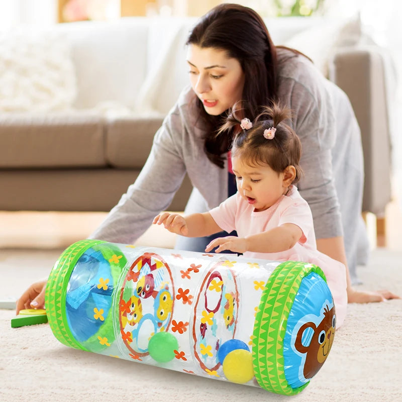 Opblaasbaar baby speelgoed met rammelaar