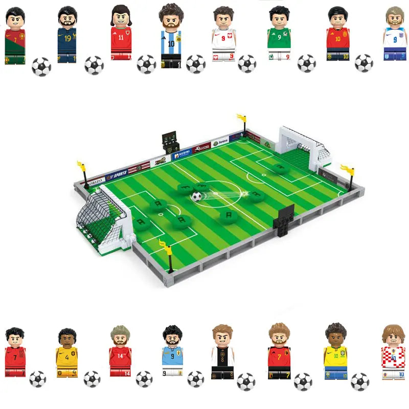 Tafelvoetbal Bouwset – Voetbalstadion & Wereldteam (14+ jaar)