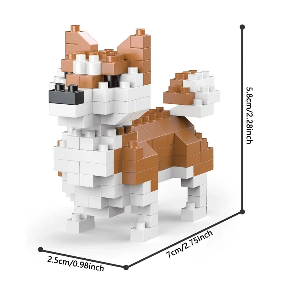Mini Teckel Bouwset – Micro Hond Bouwstenen (14+ Jaar)
