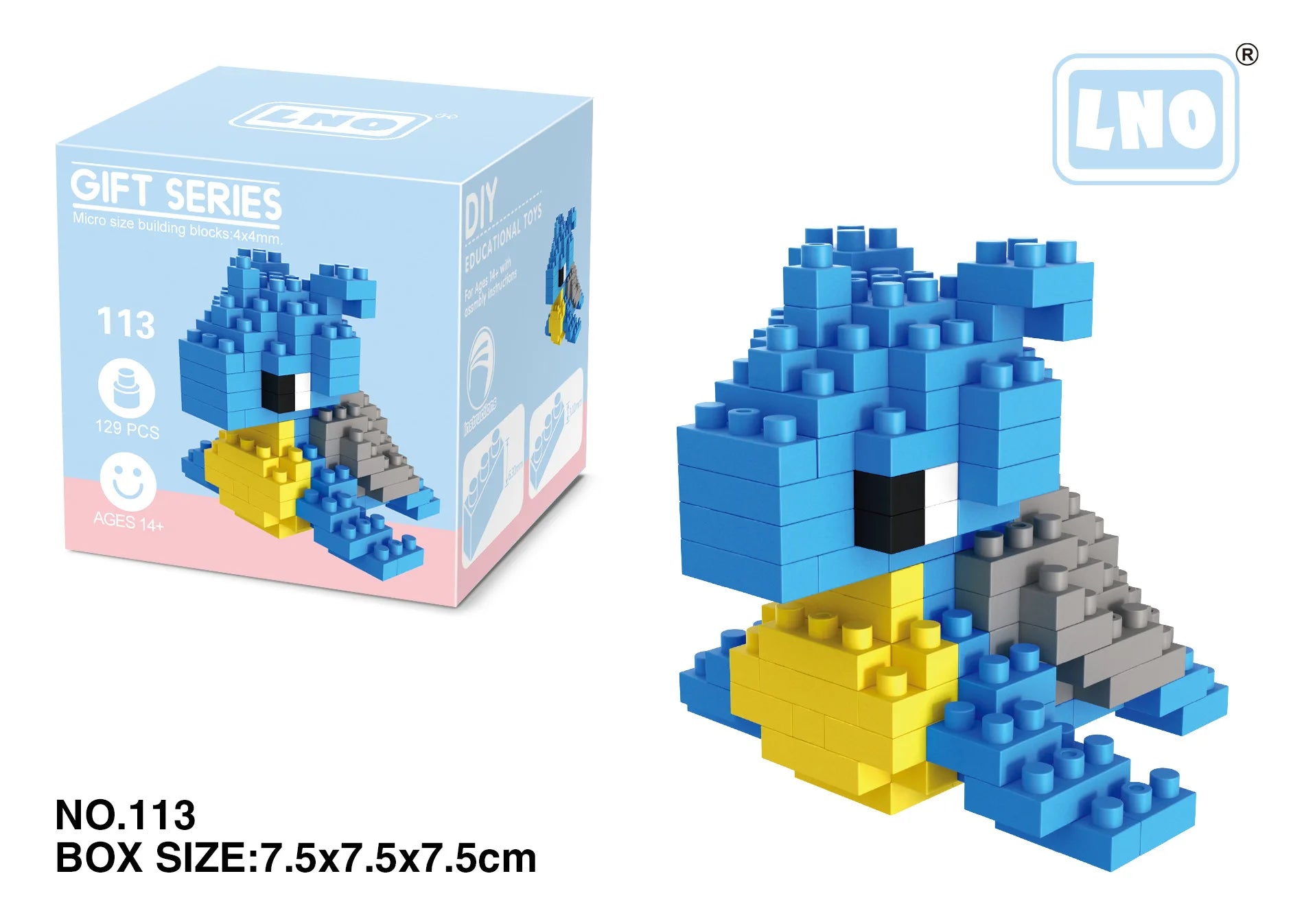 Pokemon Nanoblocks – Charizard & Kyogre Bouwset (14+ Jaar)