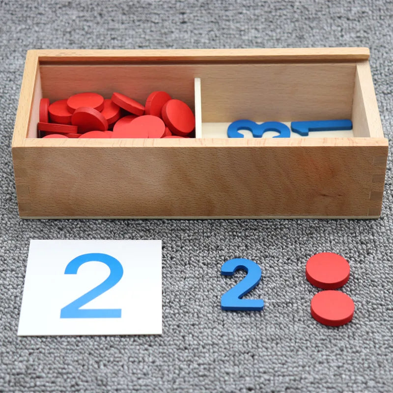 Montessori Houten Nummers Leerkaart 1-9000 – Educatief Telspel (3-12 jr)