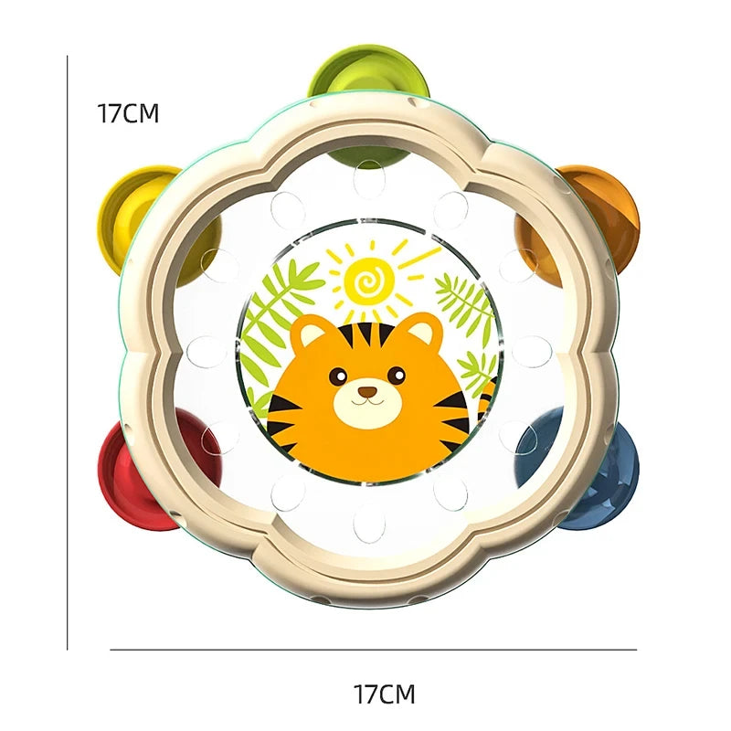 Montessori Handtrommel Baby – Muzikale Rammelaar (0-3 jaar)