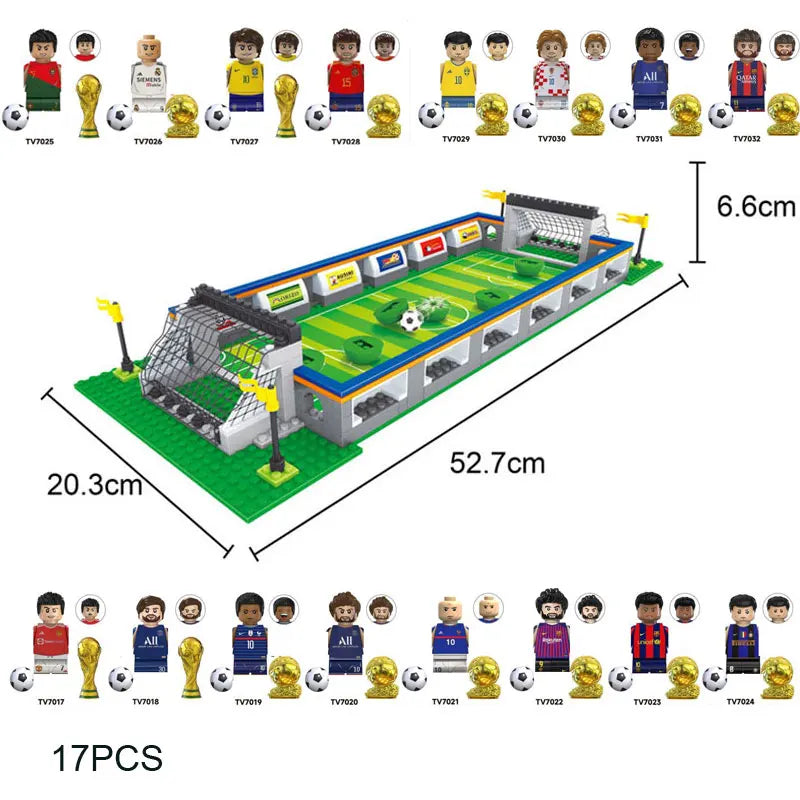 Tafelvoetbal Bouwset – Voetbalstadion & Wereldteam (14+ jaar)