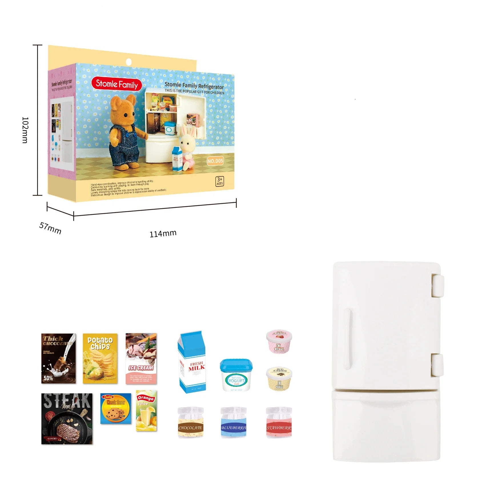 Miniatuur Dierenpoppenhuis – Bosfamilie Huis met Meubels & Dieren