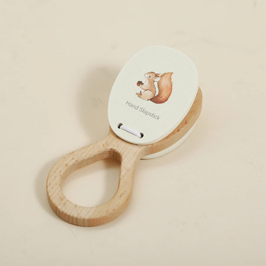 Muzikale Houten Rammelaar – Montessori Speelgoed voor Baby’s (0-3 jaar)