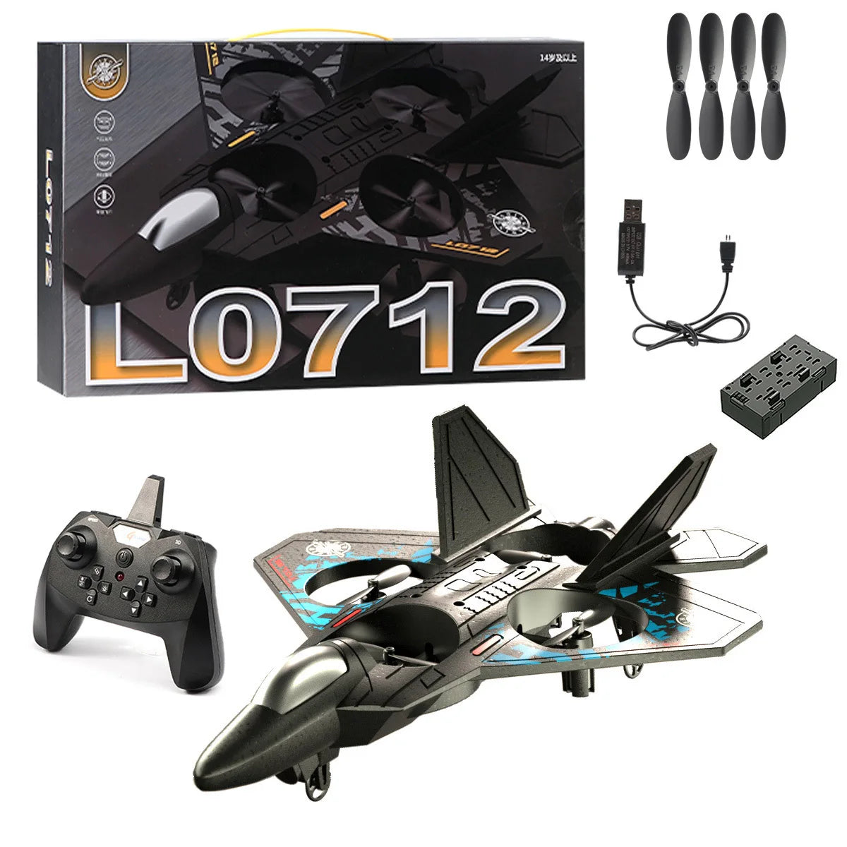Mini RC Vliegtuig 2.4G – 360° Draaibaar & Zwaartekrachtbesturing