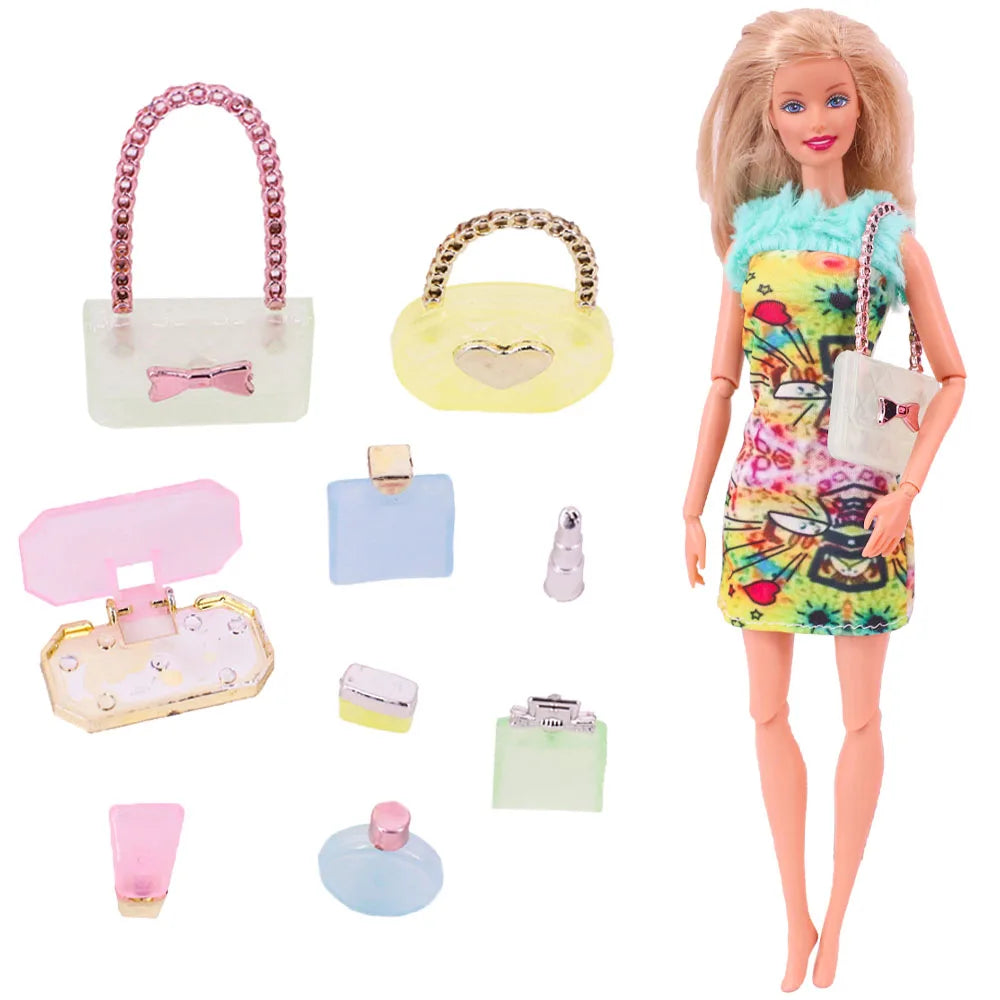 Popaccessoires Set – Kleding, Sieraden & Reiskoffer voor Barbie 30cm