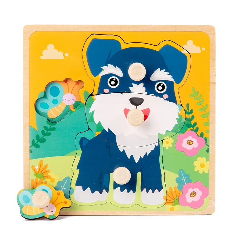 Montessori Houten Puzzel – Leren voor Baby’s & Peuters (1-4 jaar)