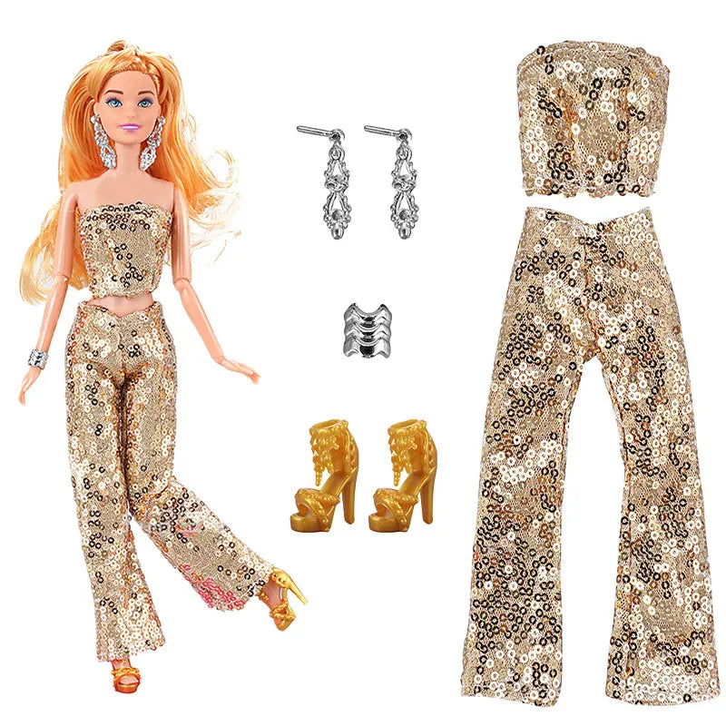 Poppenkleertjes 30 cm – Jurk & Jas Mode Outfit voor Poppen (3+)