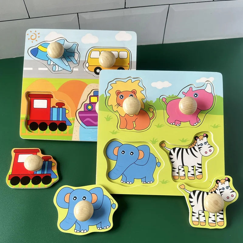 Montessori Houten Puzzel – Leren voor Baby’s & Peuters (1-4 jaar)