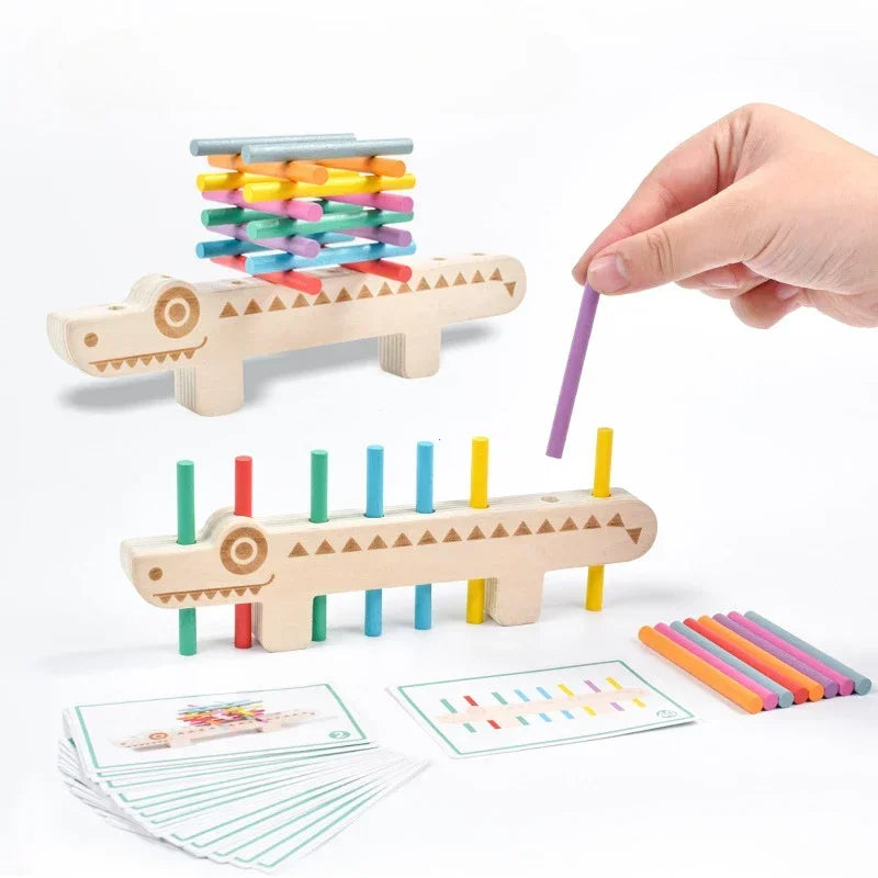 Montessori Houten Speelgoed – Kleurrijk Educatief Blokken (0-6 jaar)