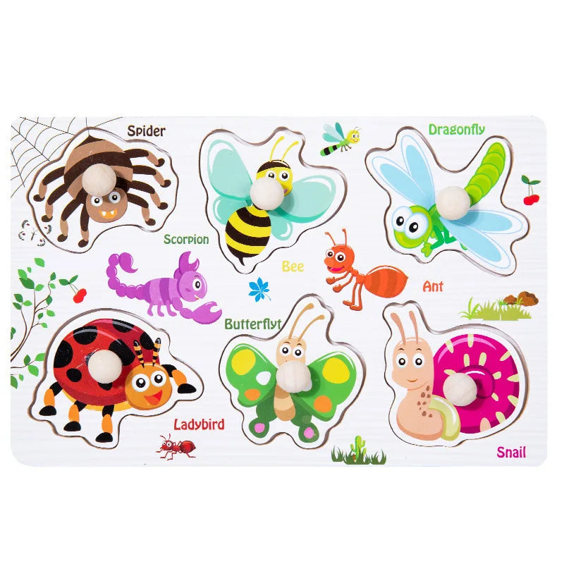 Houten Montessori Puzzel – Letters & Cijfers voor Kind (3-6 jaar)