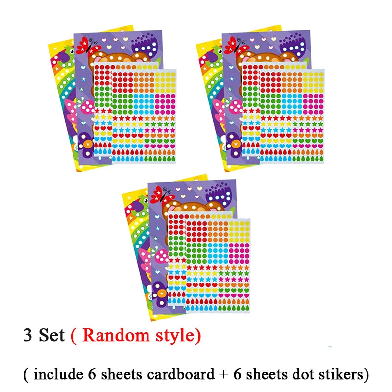 Dot Sticker Mozaïek Set – Creatief Plakplezier voor Kinderen 3-12 Jaar