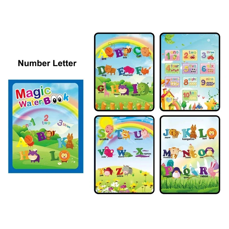 Magic Water Schilderboek – Herbruikbaar Kleurplezier voor Kinderen 0-6